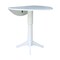 International Concepts Round 42, Round dual drop Leaf Pedestal Table, 42.3  inH, White, 42 W, 42 L, 42.3 in H, Wood, White K08-42DPT-27B-6B-2 - alternate 6